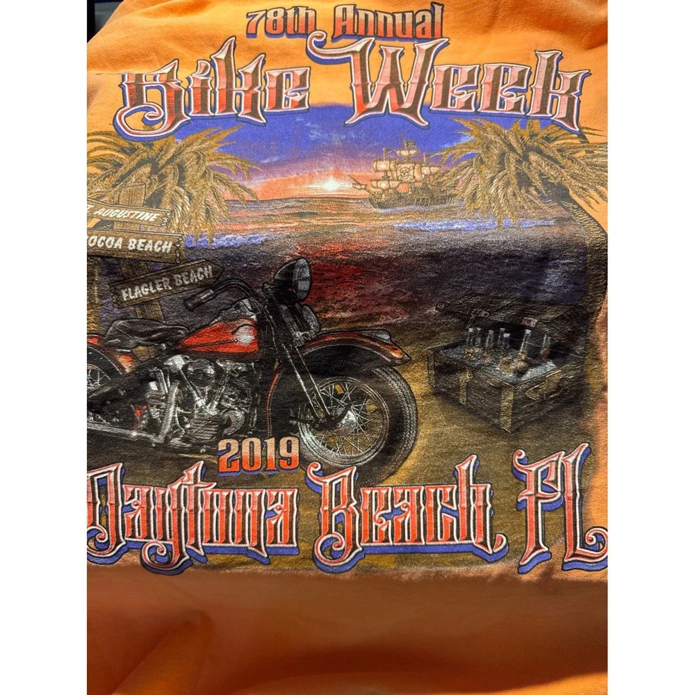 Comfort Colors 2019 Bike Week Daytona Beach FL Motorcycle T Shirt Mens XL